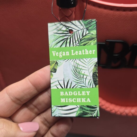 Badgley Mischka Coral Vegan Leather Tote and Wallet Set - Picture 12 of 13